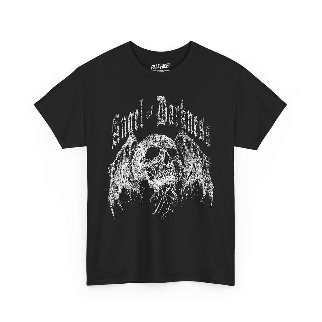 Angel of Darkness Graphic tee,  Goth Metal Head t-shirt, Winged Skull tshirt