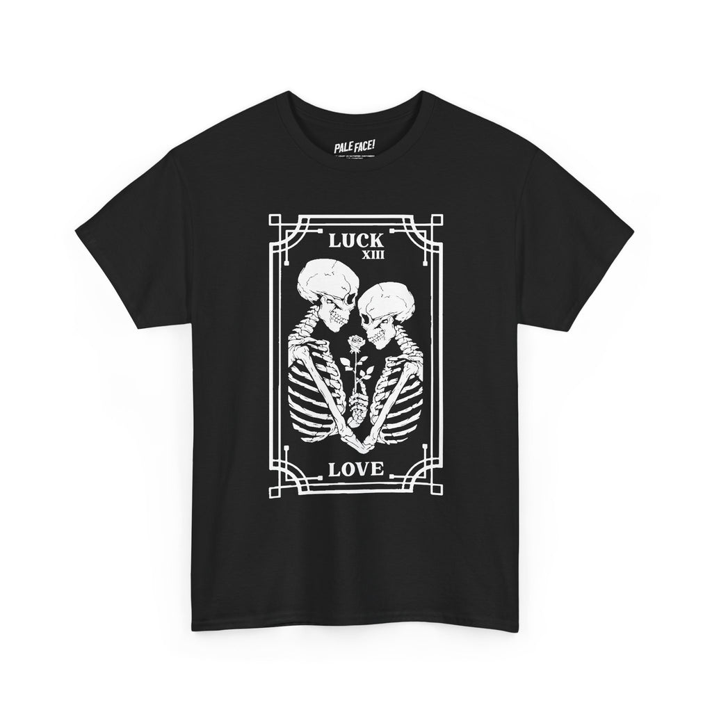 Skeleton Lovers tee, Goth Dark Edgy t-shirt, Tarot Luck