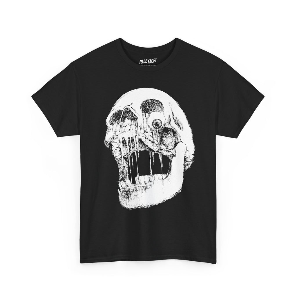 Hand Drawn Skull tee, Dripping Skull t-shirt