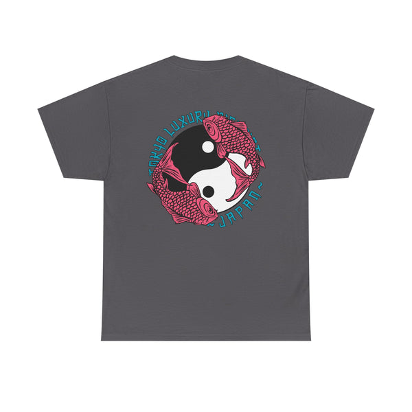 Koi Fish Graphic tee, Lucky YIn Yang t-shirt, Streetwear tshirt