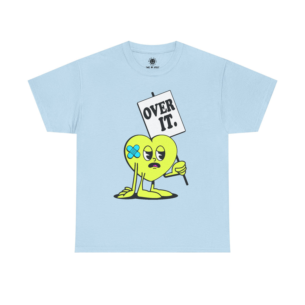 Cute Over It tee, Heart cartoon character t-shirt