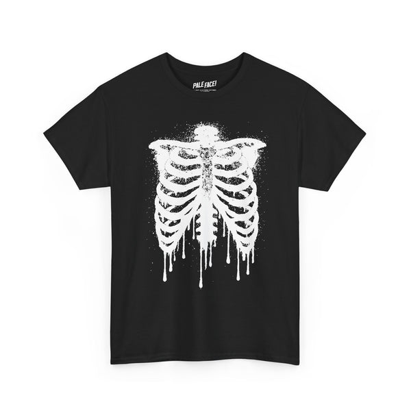 Rib Cage tshirt, Grafitti Spray Paint tee, Rib Cage Goth Tee
