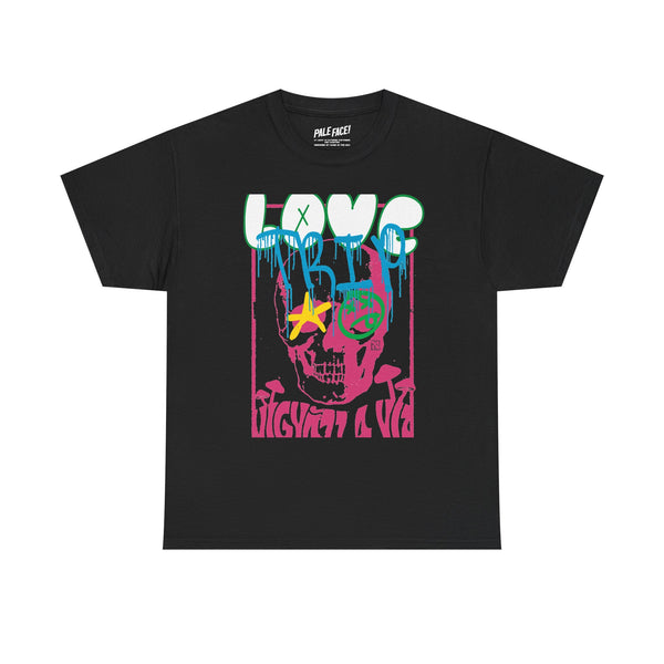 Love Trip tee, Graffiti Skull t-shirt