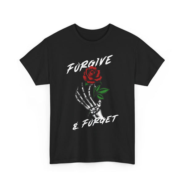Forgive and Forget Graphic tee, Skeleton Rose t-shirt, Grunge Goth tee